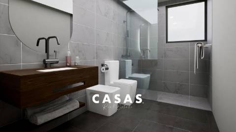 Lote de terreno com 870m2 e com projeto aprovado para construção de duas moradias na Ponta Do Pargo