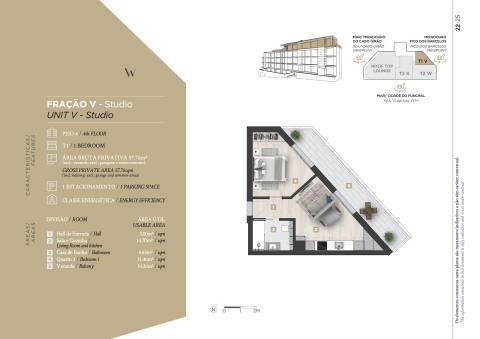 ÚLTIMO Apartamento T1 no 4º piso - Edifício Barcelos View no Pico dos Barcelos no Funchal.