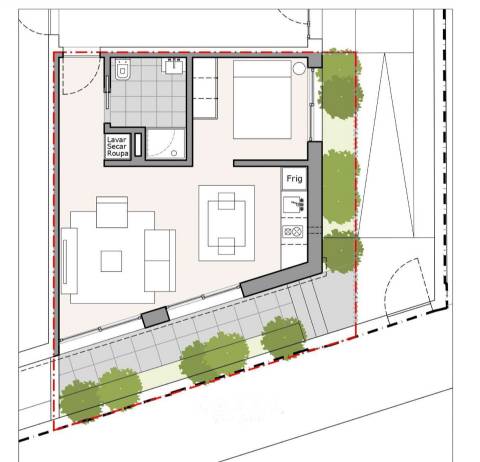 Apartamento T0 com logradouro de 17.50 m² em Machico.