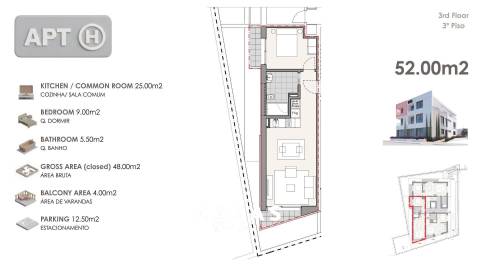 Apartamento T1 com 67 m² em Machico.