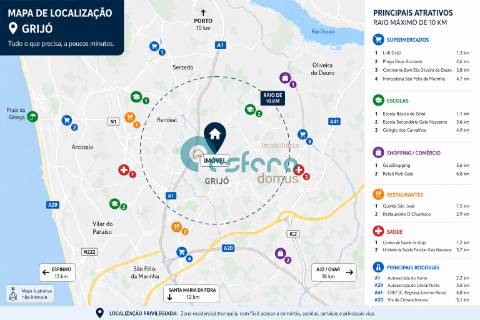 Lote de Terreno  Venda em Grijó e Sermonde,Vila Nova de Gaia