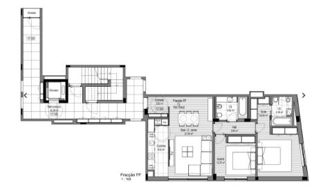Apartamento T2 Sul/Poente 104m2 úteis + lugar de garagem Espinho