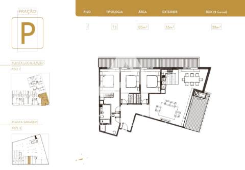 T3 S. Félix  box 2 carros_1 suites_3wc_
