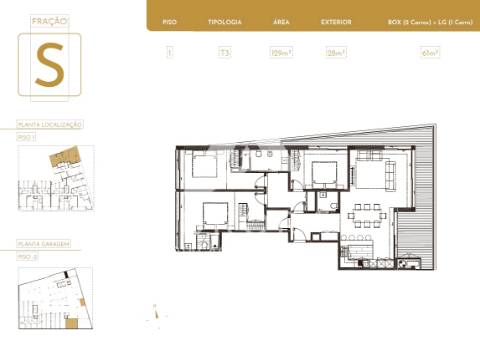 T3 S.Félix Marinha 3 frentes box 2+1 lugar grande varanda