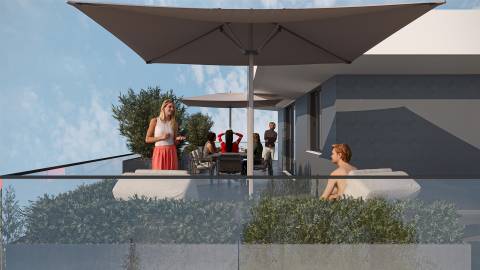 T3 Recuado Nascente/Poente/Sul - Varandas 149.3m2/ 2 Lugar de Garagem