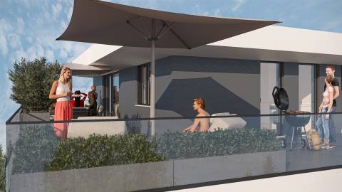 T3 Recuado Nascente/Poente/Sul - Varandas 149.3m2/ 2 Lugar de Garagem