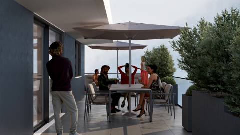 T3 Recuado Nascente/Poente/Sul - Varandas 149.3m2/ 2 Lugar de Garagem