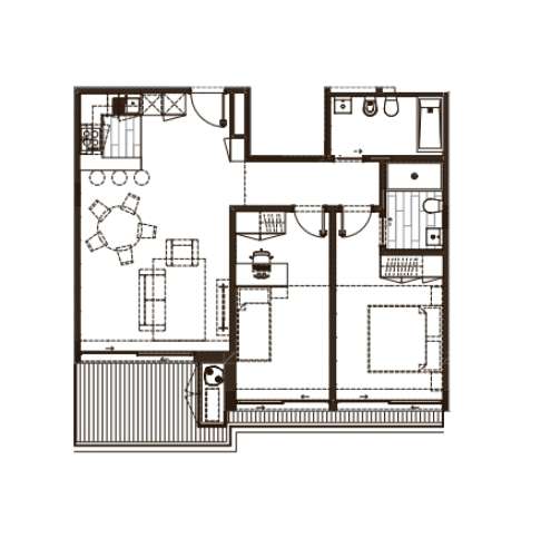 Apartamento piso 1 c/ varanda sul a 100m da praia São Félix da Marinha