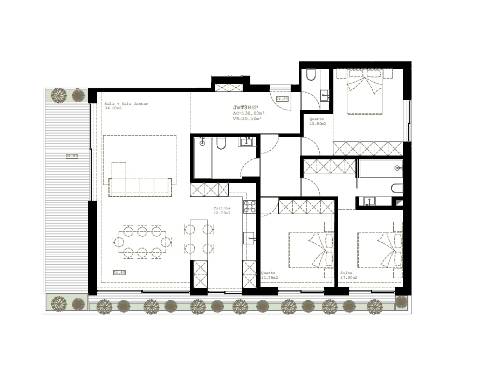 Apartamento T3 - Terraço + varanda + 2 lugar de garagem + arrumos