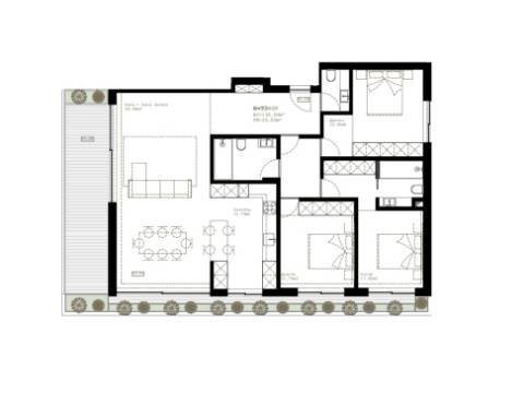 Apartamento T3 - Terraço + varandas + 2 lugar de garagem + arrumos