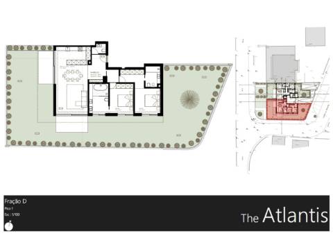 Apartamento T2 - Terraço 207m2  + lugar de garagem