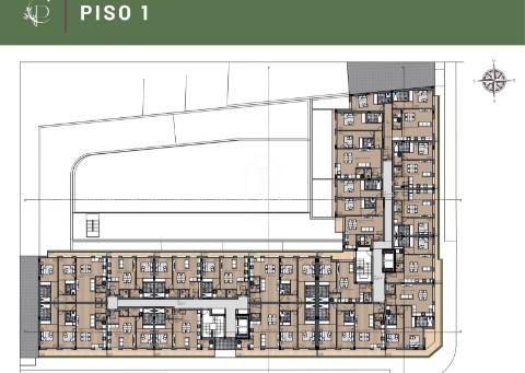 APARTAMENTO T1 com varanda de 6,35 m2, condomínio Fechado,  no Coração de Matosinhos