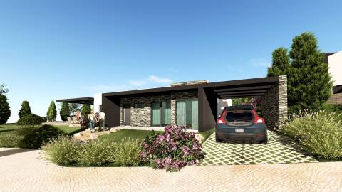 Moradias térreas de 3 quartos a 10 minutos da baía de São Martinho do Porto, na costa de Prata.