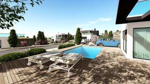 Moradias térreas de 3 quartos a 10 minutos da baía de São Martinho do Porto, na costa de Prata.