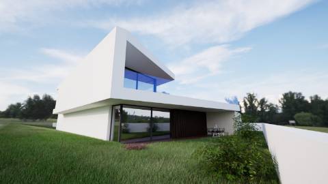 Moradia Moderna com Vista para a Baía de São Martinho – Em Construção