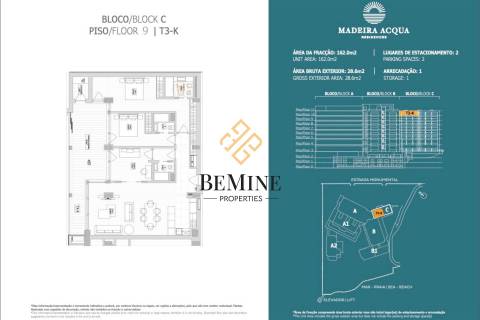 Madeira Acqua Residences / Apartamento T3 / Funchal - Ilha da Madeira