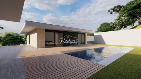 Moradia contemporânea isolada com piscina e vistas desafogadas em Vila Verde