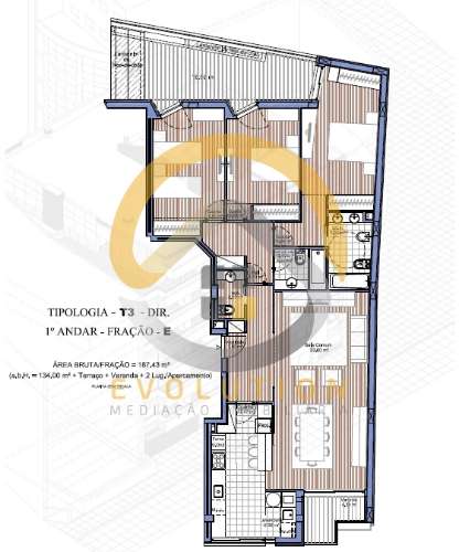 Apartamento T3 novo Centro da Maia