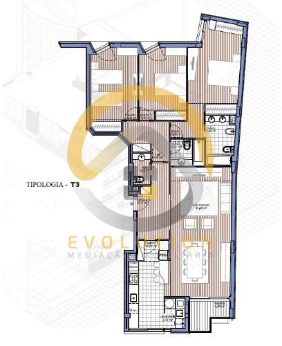 Apartamento T3 no Centro da Maia