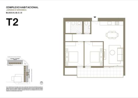 Excelente T2 Construção Jardins Arrábida