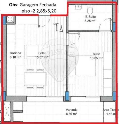 Apartamento T1 para venda