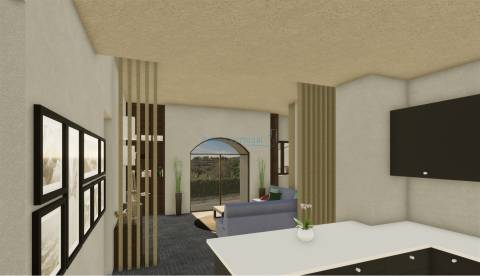 Moradia geminada T2+1, com estacionamento privado