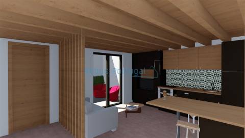 Moradia  em banda, T1+1  com varanda