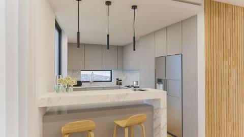 Lote com projeto aprovado para moradia T3 com piscina infinita