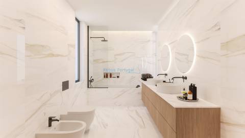 Lote com projeto aprovado para moradia T3 com piscina infinita