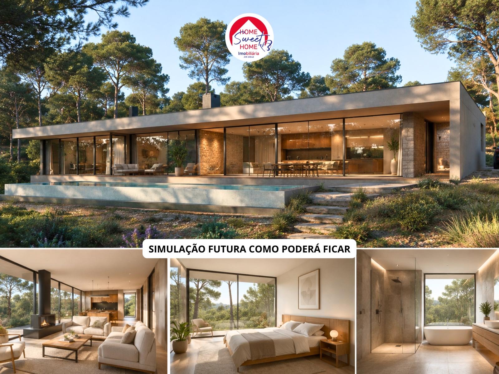 2 Palheiros com terreno e projecto modernizado numa zona paradisiaca