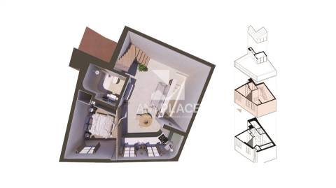 Oportunidade única no coração histórico de Loulé, prédio com projeto para dois apartamentos T1.