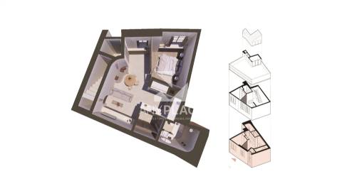 Oportunidade única no coração histórico de Loulé, prédio com projeto para dois apartamentos T1.
