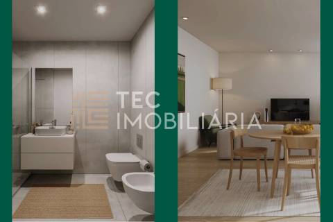 Apartamento T2 em construção, com terraço e lugar de garagem em Matosinhos.