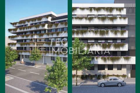 Apartamento T2 em construção, ao nível do 4º andar com terraço e lugar de garagem em Matosinhos.