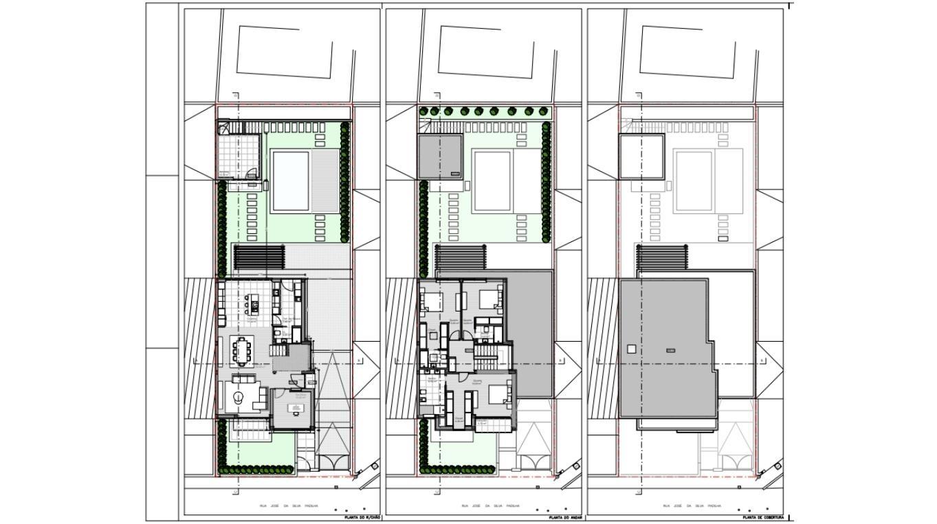 Terreno com projeto aprovado para moradia T4 com 3 suites de R/C e Andar