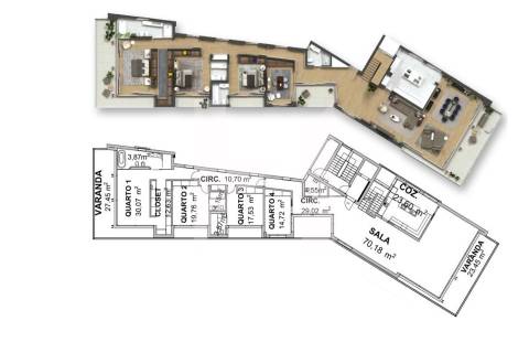 Penthouse T4 Duplex com Rooftop e Piscina Privada no Estoril