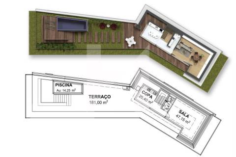 Penthouse T4 Duplex com Rooftop e Piscina Privada no Estoril