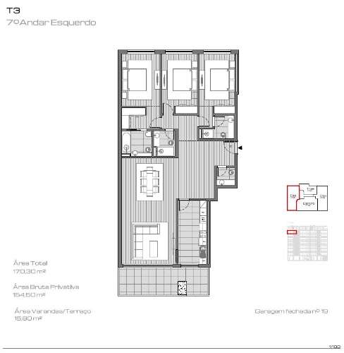 Apartamento T3 Empreendimento na Boavista
