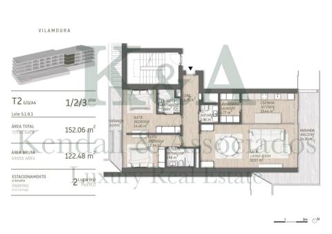Apartamento T2 em novo condomínio privado em Vilamoura