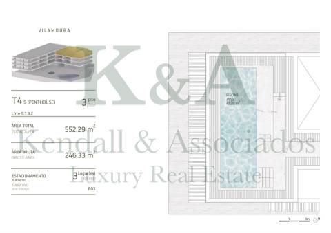 Penthouse  T4 com piscina privada no rooftop em Vilamoura