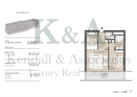 Apartamento T1 em novo condomínio privado em Vilamoura