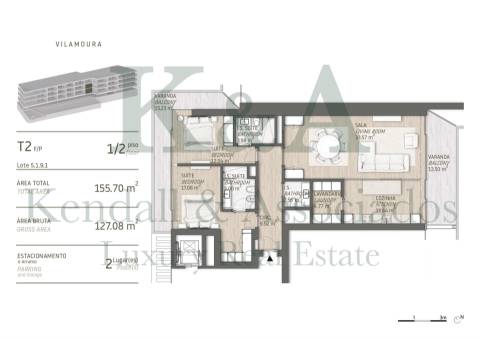 Apartamento T2 em novo condomínio privado em Vilamoura