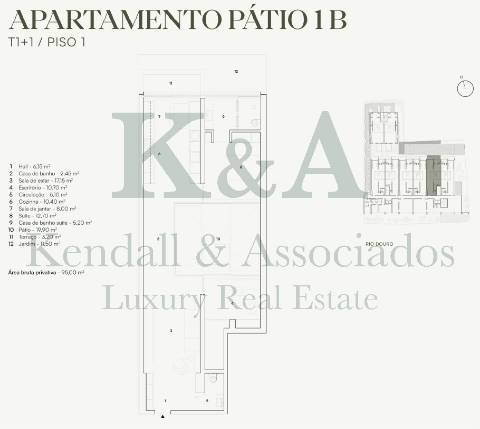 Apartamento T1+1 em Novo Condomínio