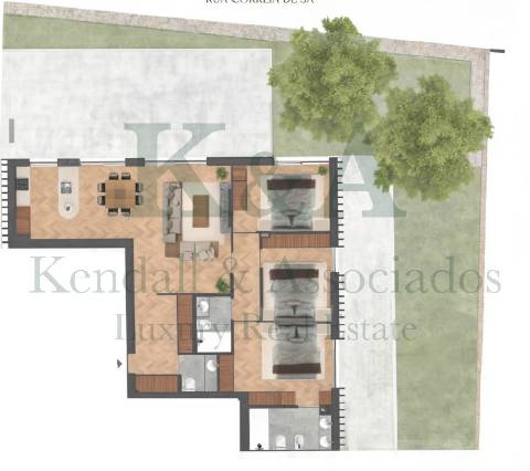 Apartamento T3 com jardim na Foz