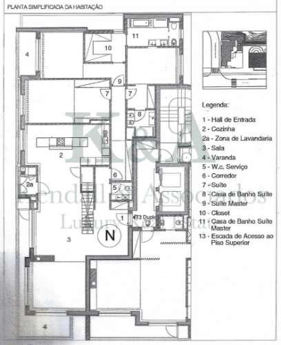 Penthouse com piscina e vistas fantásticas.