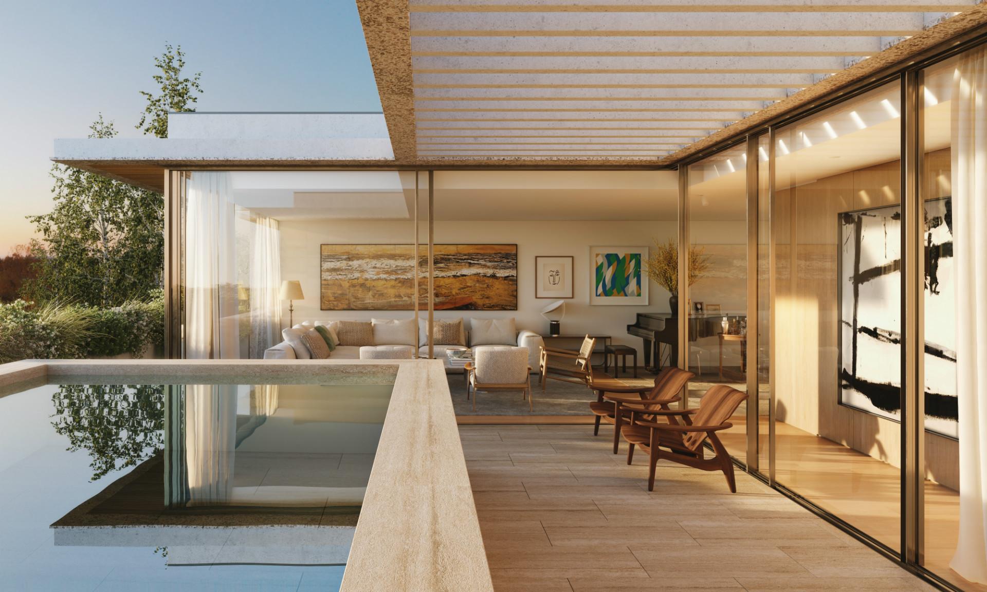 Cobertura T4, na Foz,  com vistas  e piscina privativa.