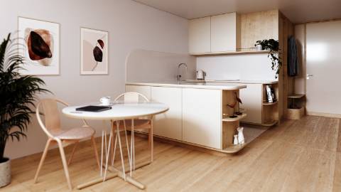 Apartamento T1 em primeira linha de rio em Gaia