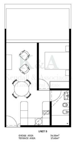 Apartamento T1 em primeira linha de rio em Gaia