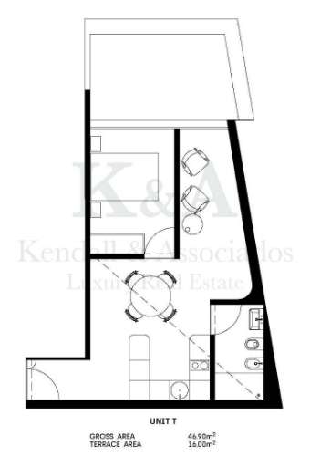 Apartamento T1 em primeira linha de rio em Gaia