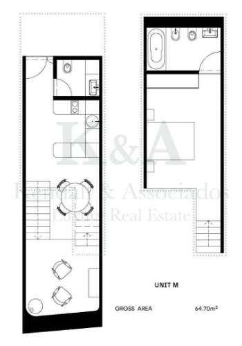 Apartamento T1 em primeira linha de rio em Gaia